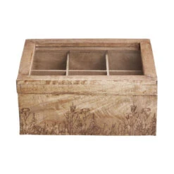 Neu 🥰 BUTLERS TEA TIME Teebox Mit Blumen-Lasergravur L 23 X B 18cm 👏 -BUTLERS Store unnamed file 1170