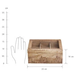 Neu 🥰 BUTLERS TEA TIME Teebox Mit Blumen-Lasergravur L 23 X B 18cm 👏 -BUTLERS Store unnamed file 1171