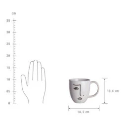 Auslauf 😉 BUTLERS LINE ART Tasse Mit Gesicht 350ml ✔️ -BUTLERS Store unnamed file 1340