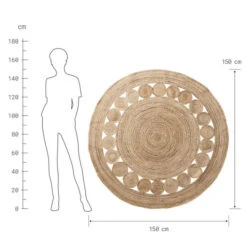 Bestes Angebot ✨ BUTLERS ALL NATURE Hanf-Teppich Mit Lochmuster Ø150cm 😍 -BUTLERS Store unnamed file 1582