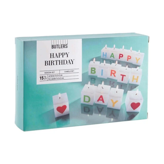 Blitzangebot 😀 BUTLERS LOVE LETTERS Kerze Happy Birthday 15 Tlg. 🎁 5 Blitzangebot 😀 BUTLERS LOVE LETTERS Kerze Happy Birthday 15 Tlg. 🎁 – Bild 3