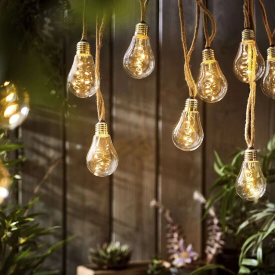 Top 10 🔥 BUTLERS BULB LIGHTS LED-Lichterkette 10 Lichter Mit Naturseil & USB-Batteriefach 👏 8 Top 10 🔥 BUTLERS BULB LIGHTS LED-Lichterkette 10 Lichter Mit Naturseil & USB-Batteriefach 👏 – Bild 6