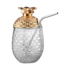 Neu 🔔 BUTLERS COCKTAIL DELUXE Glas Mit Trinkhalm 500ml 👍