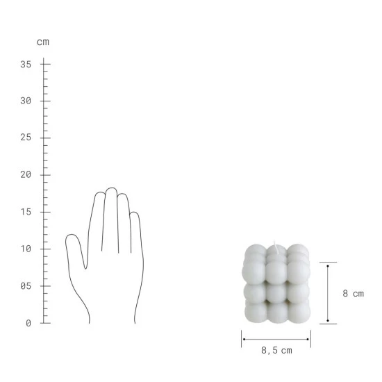 Neu ⌛ BUTLERS BUBBLE Kerze Höhe 8cm 🛒 6 Neu ⌛ BUTLERS BUBBLE Kerze Höhe 8cm 🛒 – Bild 4