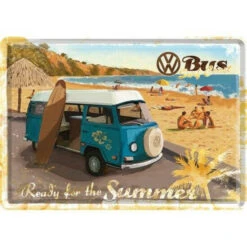 Bestes Angebot ⌛ BUTLERS PAST PERFECT Blechpostkarte VW Bus Ready For The ☀️ Summer ✨