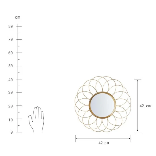 Bester Verkauf ✔️ BUTLERS FIORE Spiegel Blume Ø42cm 🌟 4 Bester Verkauf ✔️ BUTLERS FIORE Spiegel Blume Ø42cm 🌟 – Bild 2