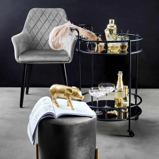 Bestes Angebot 🎉 BUTLERS VELVET Stuhl Samt 2er-Set Grau ✨ 4 Bestes Angebot 🎉 BUTLERS VELVET Stuhl Samt 2er-Set Grau ✨ – Bild 2