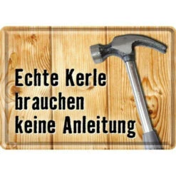 Billig 😉 BUTLERS PAST PERFECT Blechpostkarte Echte Kerle Brauchen Keine Anleitung 😍