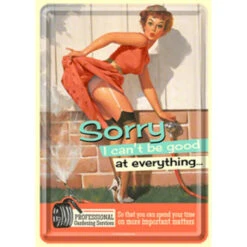 Angebote ❤️ BUTLERS PAST PERFECT Blechpostkarte Sorry,I Can't Be Good At Everything 😍 -BUTLERS Store unnamed file 2881