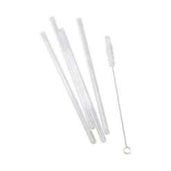 Brandneu ✔️ BUTLERS LONG DRINK Glastrinkhalm Mit Bürste 5er-Set ✨