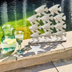 Budget 👏 BUTLERS SILVER NATURE Fischschwarm Höhe 40cm ✨ -BUTLERS Store unnamed file 3150