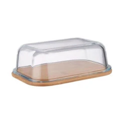Billig ✨ BUTLERS BAMBOO Butterdose Mit Glasdeckel L 17,5 X B 13cm 👏