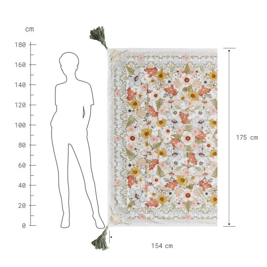 Schlussverkauf ✨ BUTLERS BETWEEN FLOWERS Picknickdecke L 175 X B 154cm ❤️ 6 Schlussverkauf ✨ BUTLERS BETWEEN FLOWERS Picknickdecke L 175 X B 154cm ❤️ – Bild 4