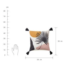 Neu ⌛ BUTLERS PAREA Kissen Palmenblatt L 50 X B 50cm 🎁 -BUTLERS Store unnamed file 3347