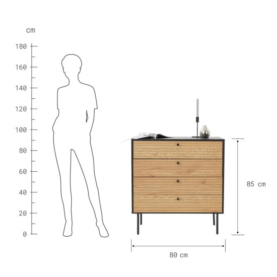 Brandneu 💯 BUTLERS MODERNIST Kommode Mit 4 Schubladen 👏 6 Brandneu 💯 BUTLERS MODERNIST Kommode Mit 4 Schubladen 👏 – Bild 4