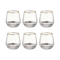 Bestes Angebot 😉 BUTLERS TOUCH OF GOLD 6x Gläser Mit Goldrand 345ml ❤️