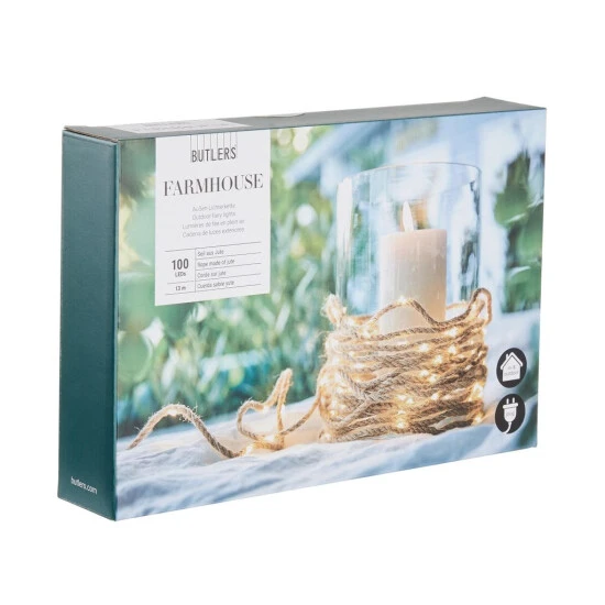 Bestes Angebot 😉 BUTLERS FARMHOUSE LED Outdoor-Lichterkette Naturseil 100 Lichter Mit Stecker 🔥 3 Bestes Angebot 😉 BUTLERS FARMHOUSE LED Outdoor-Lichterkette Naturseil 100 Lichter Mit Stecker 🔥