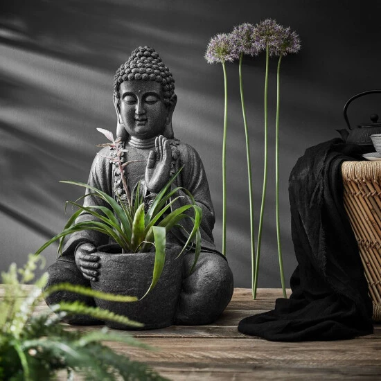 Angebote ✨ BUTLERS BUDDHA Statue Mit Blumentopf Höhe 69cm 🌟 4 Angebote ✨ BUTLERS BUDDHA Statue Mit Blumentopf Höhe 69cm 🌟 – Bild 2