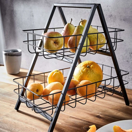Schlussverkauf ⌛ BUTLERS GRID Etagere 2-stufig Mit 2 Drahtkörben Höhe 33cm 👍 4 Schlussverkauf ⌛ BUTLERS GRID Etagere 2-stufig Mit 2 Drahtkörben Höhe 33cm 👍 – Bild 2