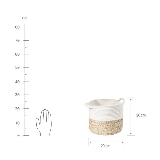 Brandneu 🤩 BUTLERS Baumwolle BRAID Korb Rund Ø29cm ⌛ 5 Brandneu 🤩 BUTLERS Baumwolle BRAID Korb Rund Ø29cm ⌛ – Bild 3