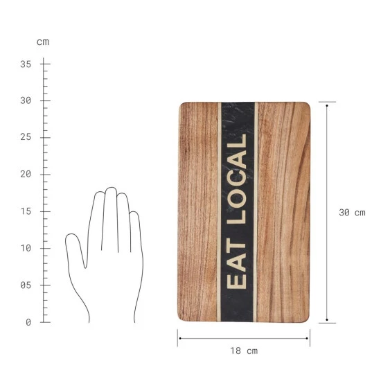 Top 10 🌟 BUTLERS EAT LOCAL Deko Holzbrett L 30 X B 18cm ⭐ 5 Top 10 🌟 BUTLERS EAT LOCAL Deko Holzbrett L 30 X B 18cm ⭐ – Bild 3