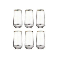 Bestpreis 💯 BUTLERS TOUCH OF GOLD 6x Longdrinkgläser Mit Goldrand 480ml 😀