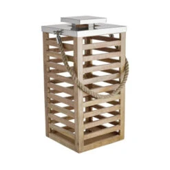 Neu ✔️ BUTLERS SHORE Laterne Mangoholz Höhe 65cm 😉