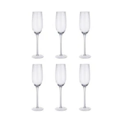 Schlussverkauf ⌛ BUTLERS MODERN TIMES 6x Sektgläser Mit Rillen 230ml ⌛