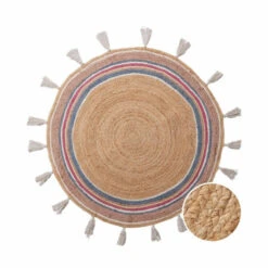 Coupon ✨ BUTLERS ALL NATURE Teppich Rainbow Mit Quasten Ø110cm 😍