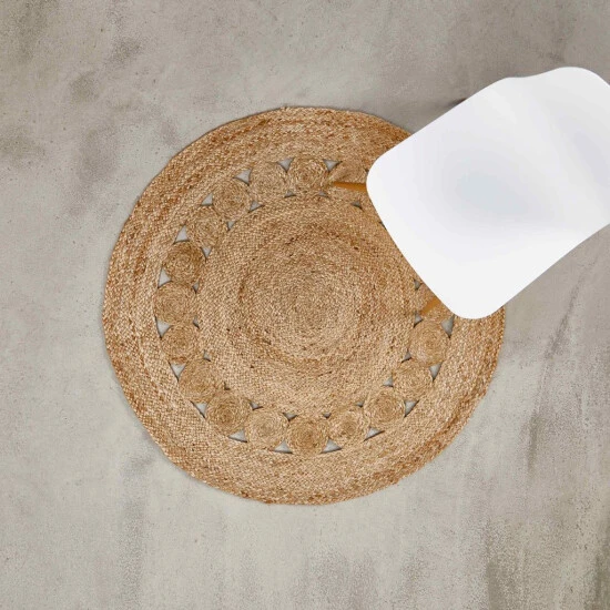 Brandneu 👍 BUTLERS ALL NATURE Hanf-Teppich Mit Lochmuster Ø110cm 🛒 7 Brandneu 👍 BUTLERS ALL NATURE Hanf-Teppich Mit Lochmuster Ø110cm 🛒 – Bild 5