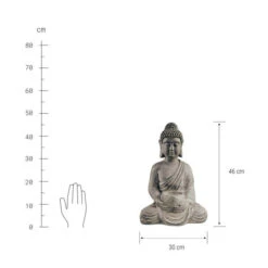 Auslauf ⭐ BUTLERS BUDDHA Statue Mit Kerzenteller Höhe 46cm 🔥 -BUTLERS Store unnamed file 634