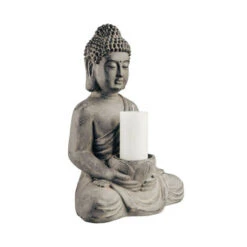Auslauf ⭐ BUTLERS BUDDHA Statue Mit Kerzenteller Höhe 46cm 🔥 -BUTLERS Store unnamed file 636