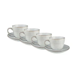 Blitzangebot 🤩 BUTLERS HENLEY 4x Kaffeetasse Mit Untertasse 270ml ⌛