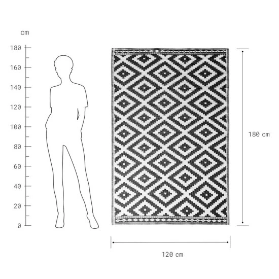Budget 💯 BUTLERS COLOUR CLASH In- & Outdoor-Teppich Ethno Rauten L 180 X B 118cm ✔️ 6 Budget 💯 BUTLERS COLOUR CLASH In- & Outdoor-Teppich Ethno Rauten L 180 X B 118cm ✔️ – Bild 4