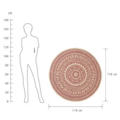 Bestpreis 🧨 BUTLERS COLOUR CLASH In- & Outdoor-Teppich Ø118cm 💯 -BUTLERS Store unnamed file 898